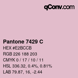 颜色代码: Pantone 7429 C | qconv.com