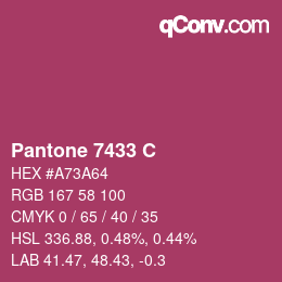 Code couleur: Pantone 7433 C | qconv.com