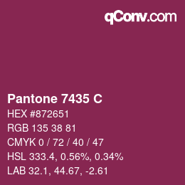 カラーコード: Pantone 7435 C | qconv.com