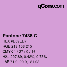 Code couleur: Pantone 7438 C | qconv.com