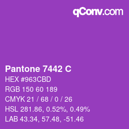 Code couleur: Pantone 7442 C | qconv.com