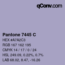カラーコード: Pantone 7445 C | qconv.com