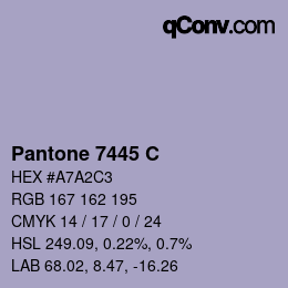 カラーコード: Pantone 7445 C | qconv.com