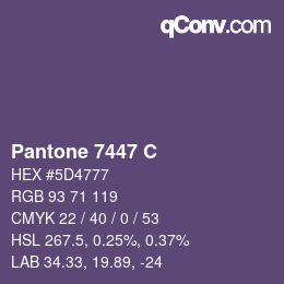 Code couleur: Pantone 7447 C | qconv.com