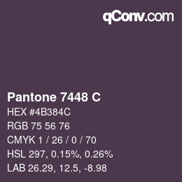 カラーコード: Pantone 7448 C | qconv.com