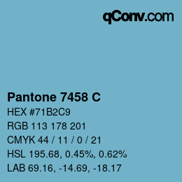 Code couleur: Pantone 7458 C | qconv.com