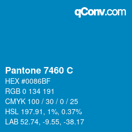 Farbcode: Pantone 7460 C | qconv.com