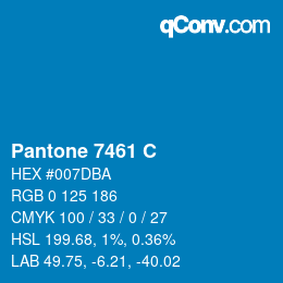 Farbcode: Pantone 7461 C | qconv.com