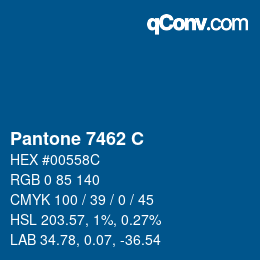 颜色代码: Pantone 7462 C | qconv.com