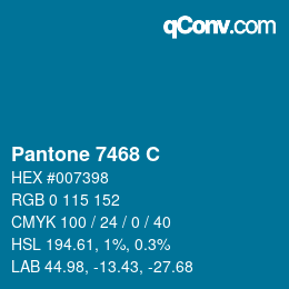 Code couleur: Pantone 7468 C | qconv.com