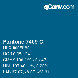 Code couleur: Pantone 7469 C | qconv.com