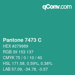颜色代码: Pantone 7473 C | qconv.com