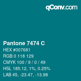 カラーコード: Pantone 7474 C | qconv.com