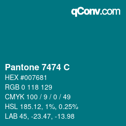 カラーコード: Pantone 7474 C | qconv.com