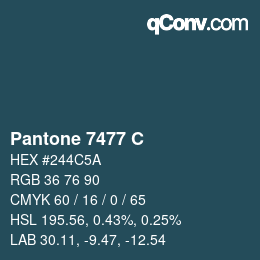 Code couleur: Pantone 7477 C | qconv.com