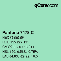 颜色代码: Pantone 7478 C | qconv.com