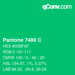 カラーコード: Pantone 7480 C | qconv.com