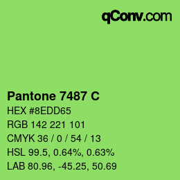 Code couleur: Pantone 7487 C | qconv.com