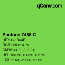 カラーコード: Pantone 7488 C | qconv.com