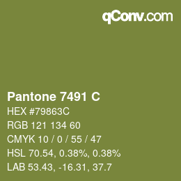 Code couleur: Pantone 7491 C | qconv.com