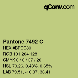 Code couleur: Pantone 7492 C | qconv.com