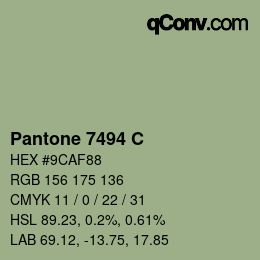 Code couleur: Pantone 7494 C | qconv.com