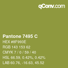 颜色代码: Pantone 7495 C | qconv.com