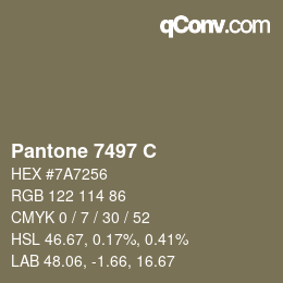 Color code: Pantone 7497 C | qconv.com