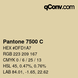 Code couleur: Pantone 7500 C | qconv.com