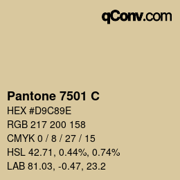 颜色代码: Pantone 7501 C | qconv.com