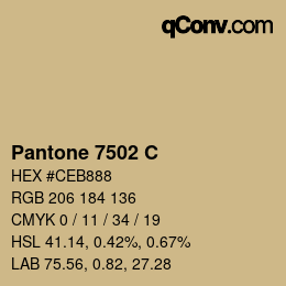 Código de color: Pantone 7502 C | qconv.com