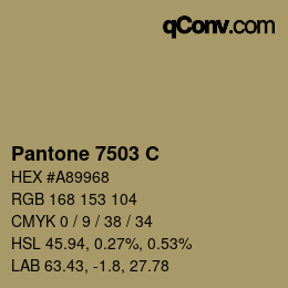 Code couleur: Pantone 7503 C | qconv.com