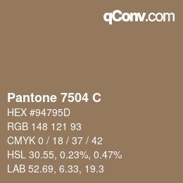 カラーコード: Pantone 7504 C | qconv.com