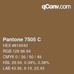 カラーコード: Pantone 7505 C | qconv.com