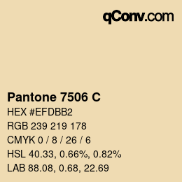 Code couleur: Pantone 7506 C | qconv.com