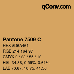 Farbcode: Pantone 7509 C | qconv.com