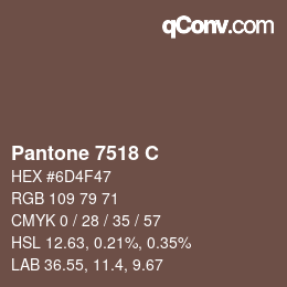 Code couleur: Pantone 7518 C | qconv.com