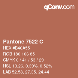 Code couleur: Pantone 7522 C | qconv.com