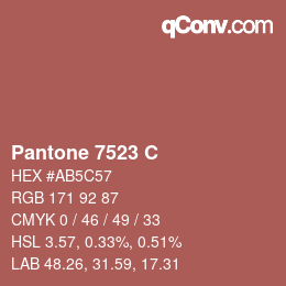 カラーコード: Pantone 7523 C | qconv.com