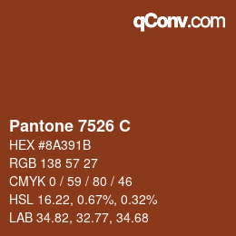 Code couleur: Pantone 7526 C | qconv.com