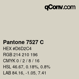 Code couleur: Pantone 7527 C | qconv.com