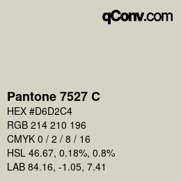 颜色代码: Pantone 7527 C | qconv.com
