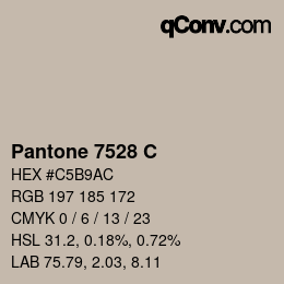 Code couleur: Pantone 7528 C | qconv.com