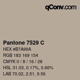 カラーコード: Pantone 7529 C | qconv.com