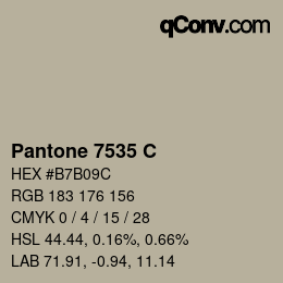 カラーコード: Pantone 7535 C | qconv.com