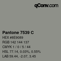 カラーコード: Pantone 7539 C | qconv.com