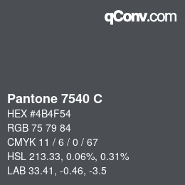 Code couleur: Pantone 7540 C | qconv.com