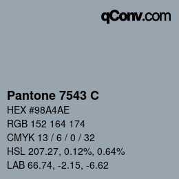 カラーコード: Pantone 7543 C | qconv.com