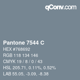 カラーコード: Pantone 7544 C | qconv.com