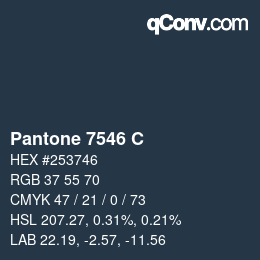 Farbcode: Pantone 7546 C | qconv.com